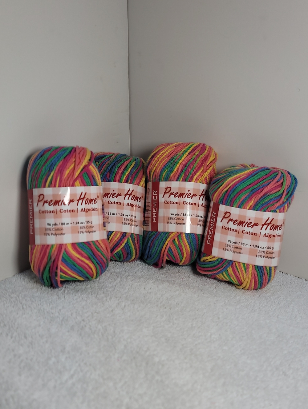 Premier Home Multicolor Cotton Blend - 4 Balls - NWOT